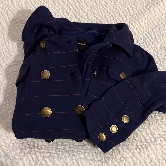 Hurley Winchester Double Breasted Hooded Long Jacket - Picture 2 of 9